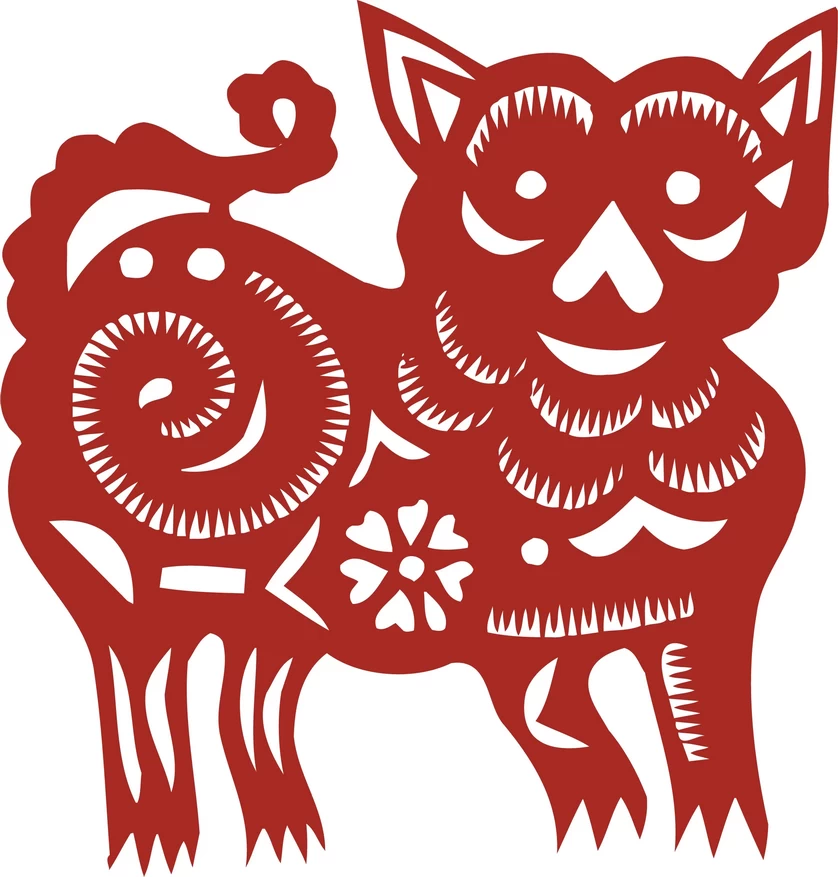 中国风中式传统喜庆民俗人物动物窗花剪纸插画边框AI矢量PNG素材【542】
